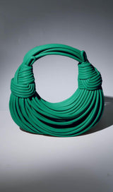 DOUBLE KNOT TOTE BAG IN GREEN-Fashionslee
