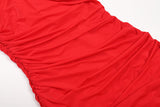 AINSLEY RED HOODED MINI DRESS-Fashionslee