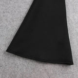BLACK ONE SHOULDER DIAMOND JUMPSUIT-Fashionslee