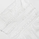 WHITE LACE TRIM MINI DRESS-Fashionslee