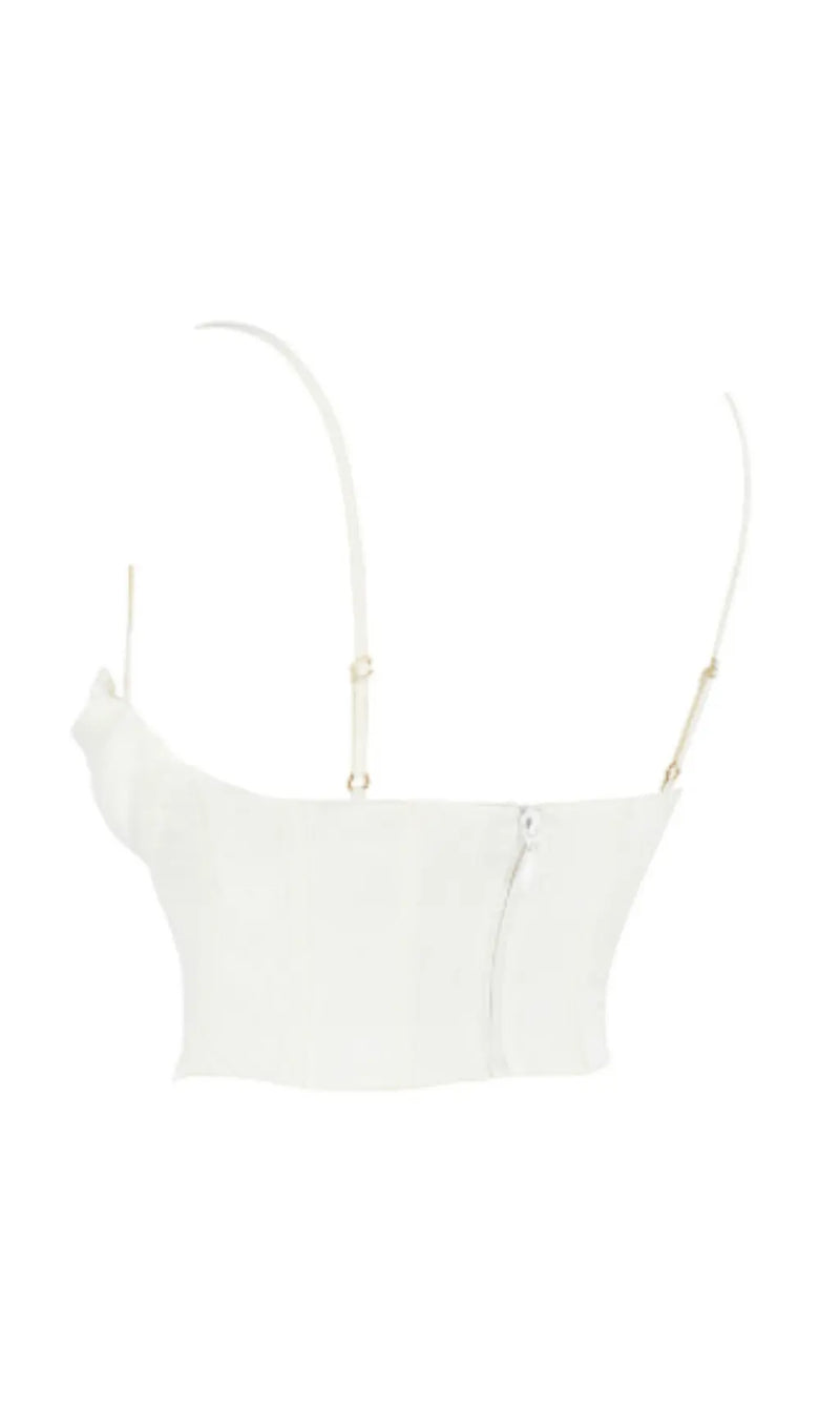 PILE OF COLLAR FISHBONE CAMISOLE TOPS-Fashionslee