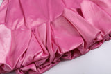 STRAPLESS HALTER SATIN MINI DRESS IN PINK-Fashionslee
