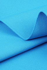 STRAPPY CORSET MIDI BANDAGE DRESS IN BLUE-Fashionslee