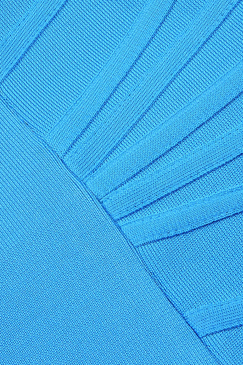 STRAPPY CORSET MIDI BANDAGE DRESS IN BLUE-Fashionslee