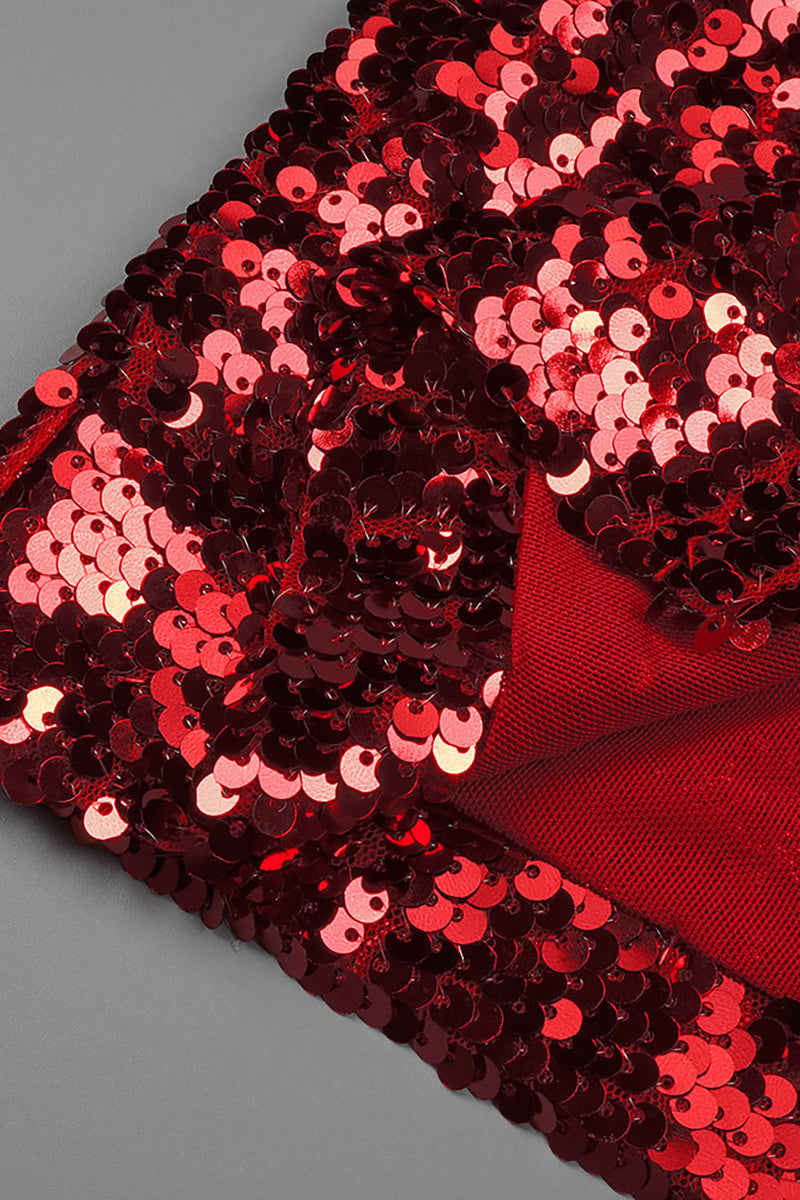 ADITI RED FLOWER SEQUIN MAXI DRESS-Fashionslee