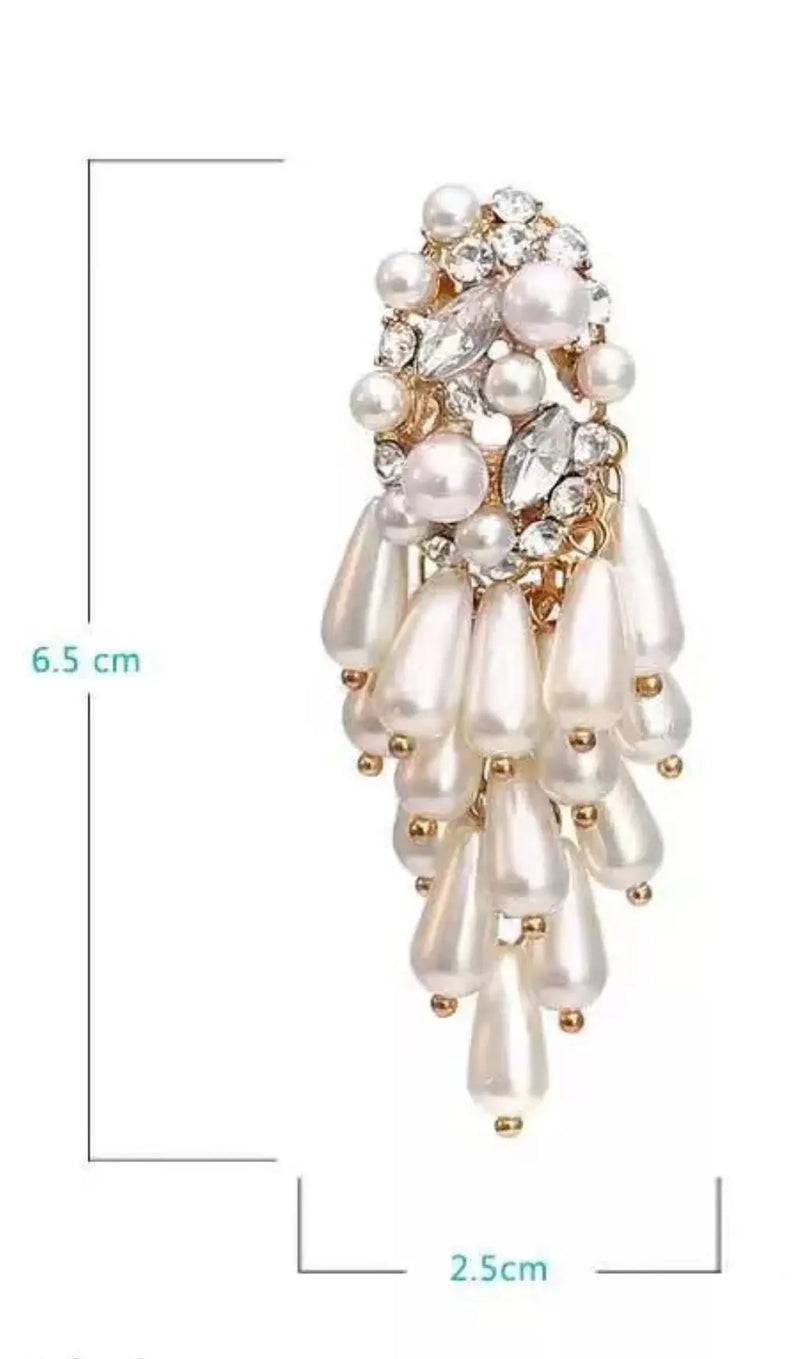 Ines Pearl Earrings-Fashionslee