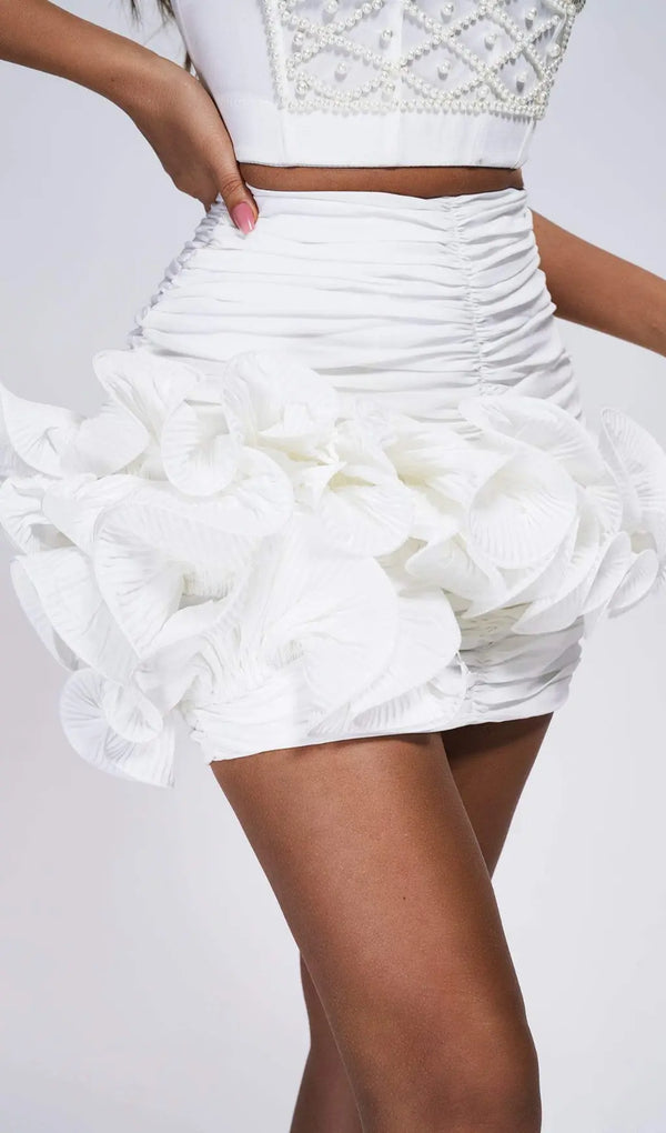 COLIN SKIRT IN WHITE-Fashionslee